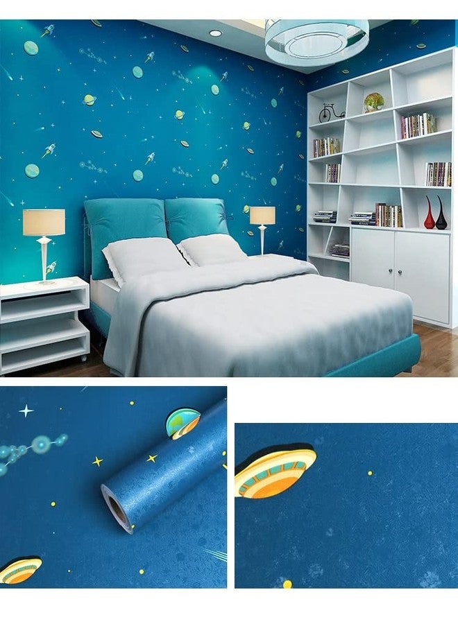 ROSASTELLA Self Adhesive Decorative Peel Stick Waterproof Space Wallpaper Wall Decor Removable Wall Paper for Living Room Hall Decoration PVC Vinyl DIY Contact Paper 45x304 CM - Image 3